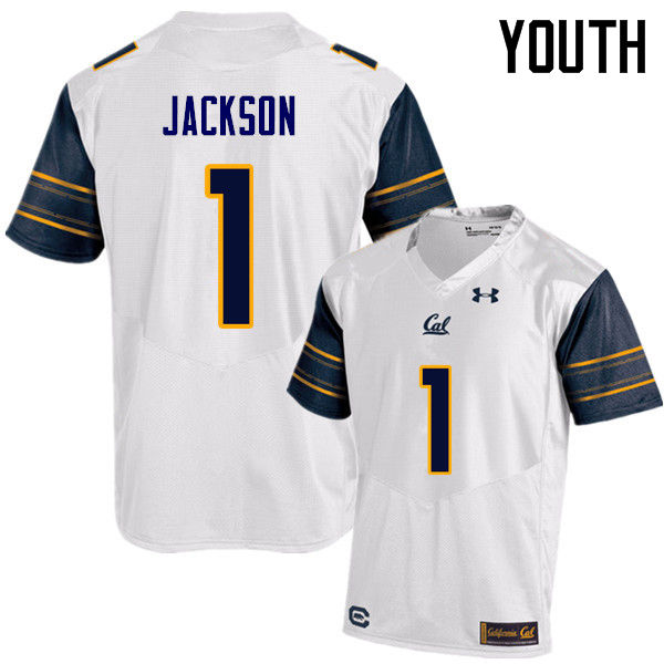 Youth #1 DeSean Jackson Cal Bears (California Golden Bears College) Football Jerseys Sale-White - Click Image to Close